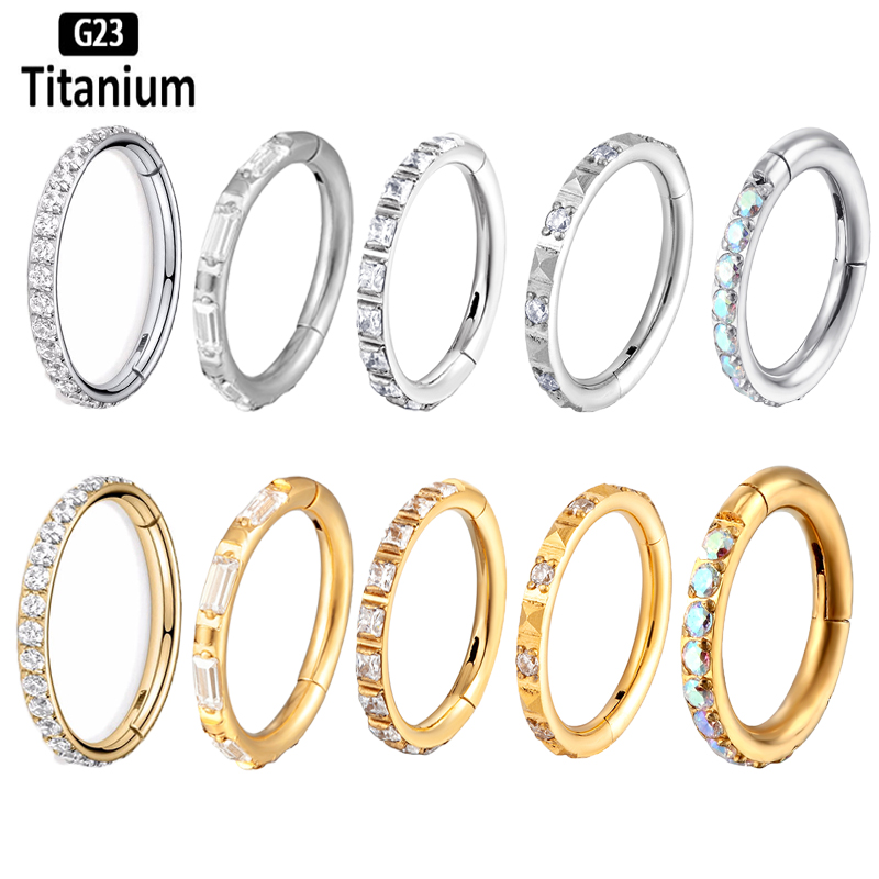 Body Piercing Quality Jewelry - ASTM-pendientes de titanio F136 para mujer,