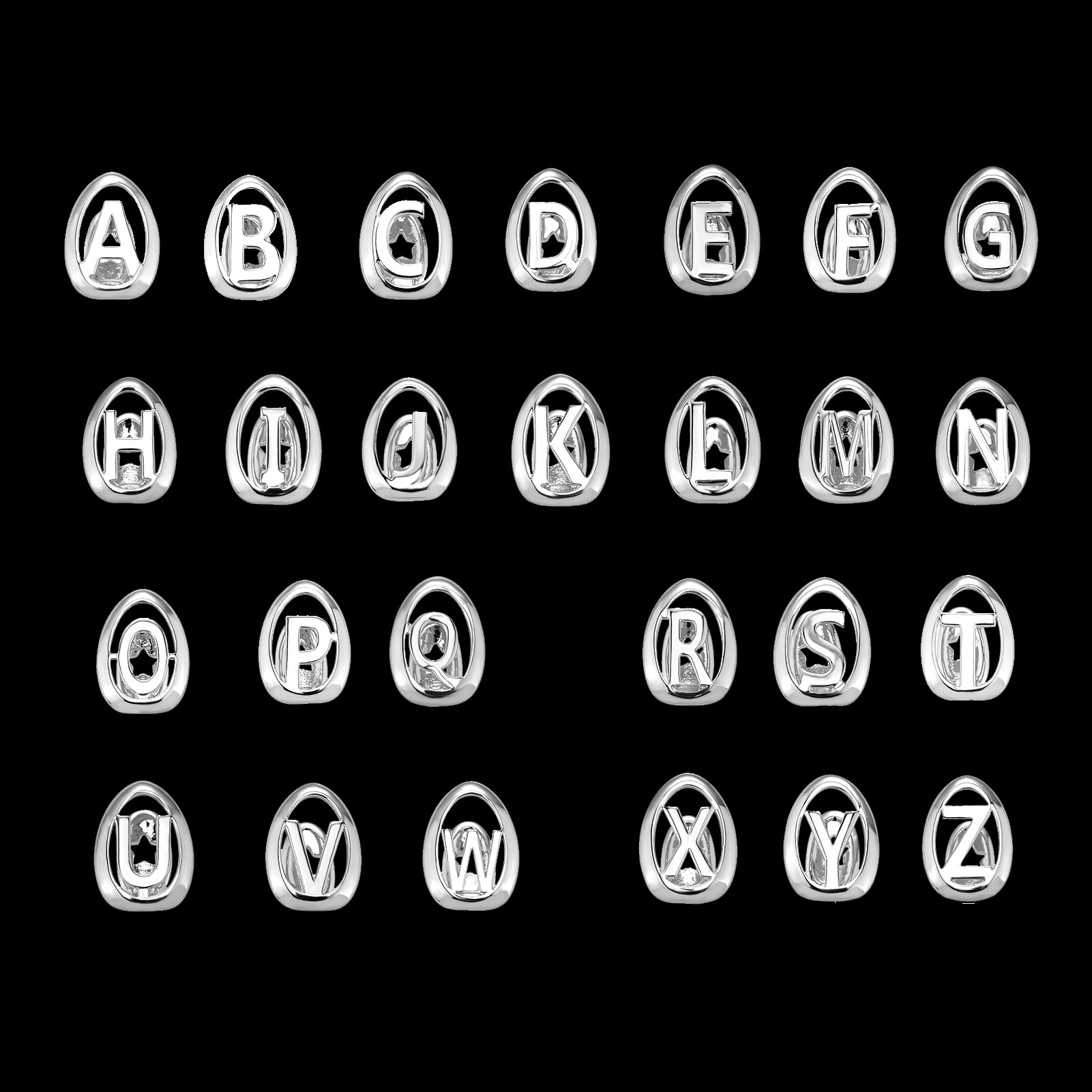 Body Jewelry Men - YOUNGX 26 letras iniciales dientes huecos