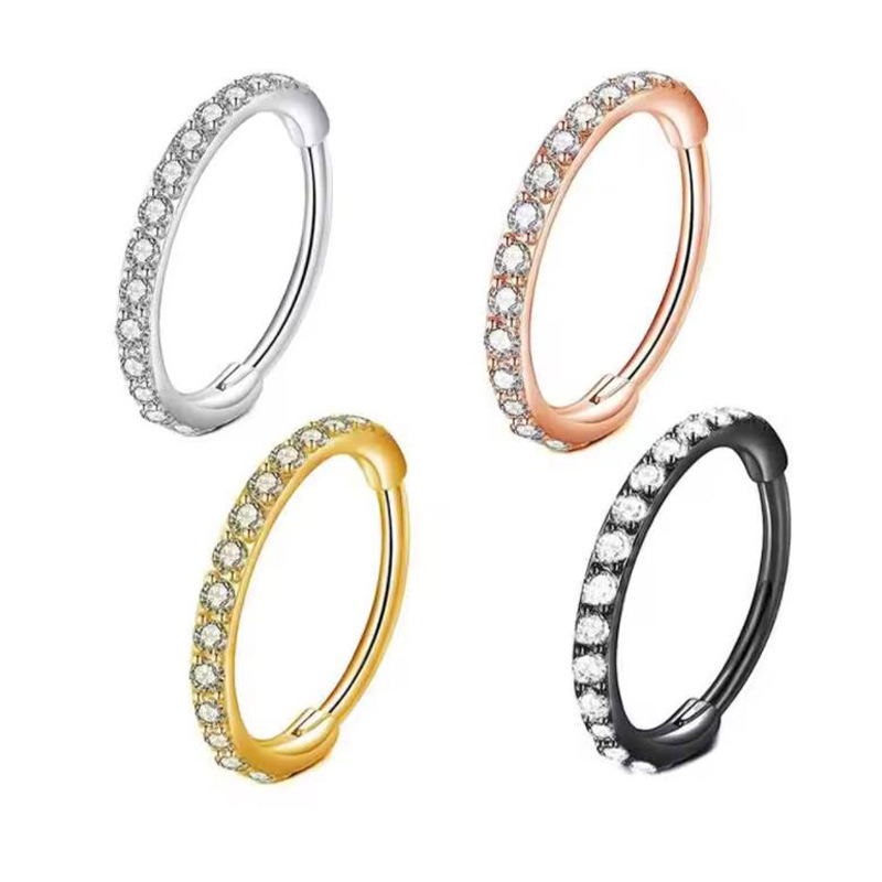 Body Jewelry Surgical Steel - Aro de Nariz Transparente de 16G