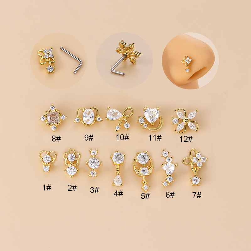 Body Jewelry Surgical Steel - Piercing de Nariz en Forma de