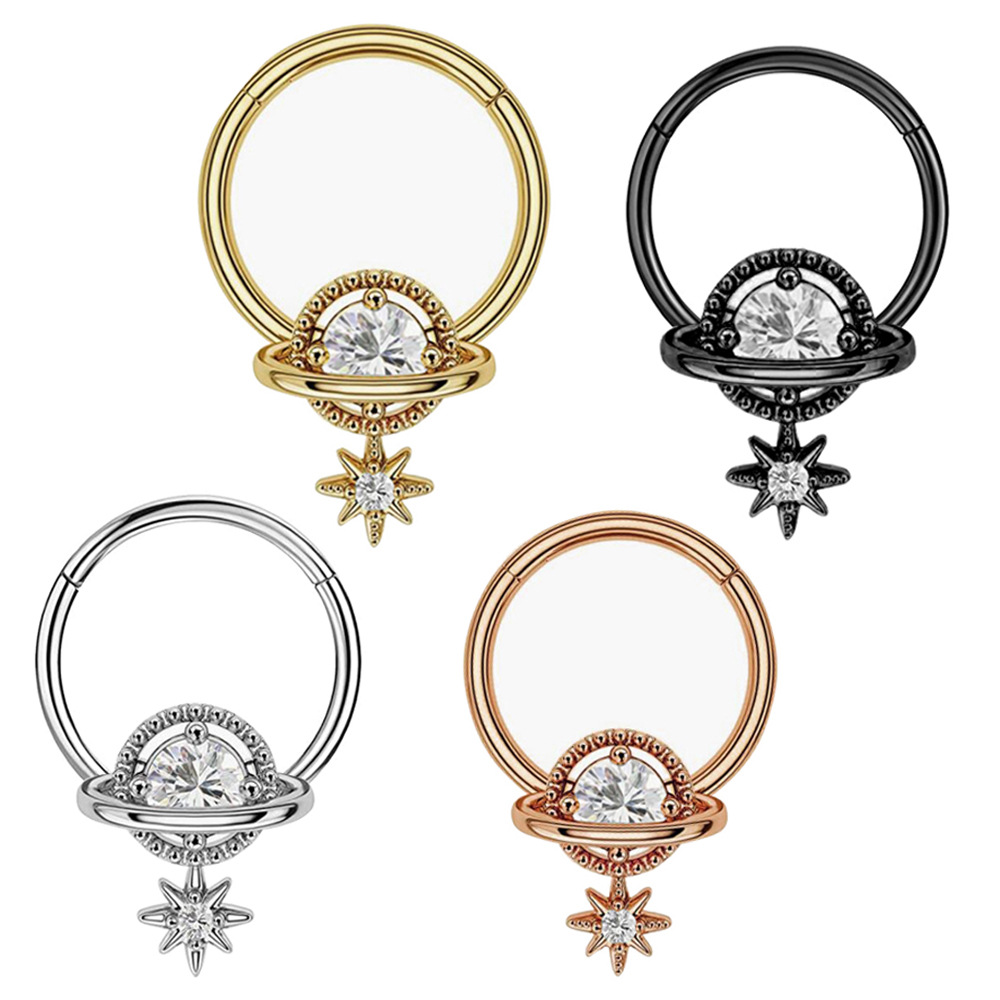 Body Jewelry Surgical Steel - Anillos para Septum, Joyería Planetaria, Acero