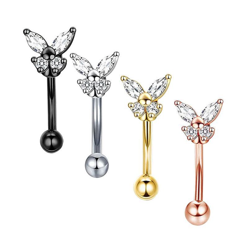 Eyebrow Curved Barbell - Joyas para Piercing Rook de Oro