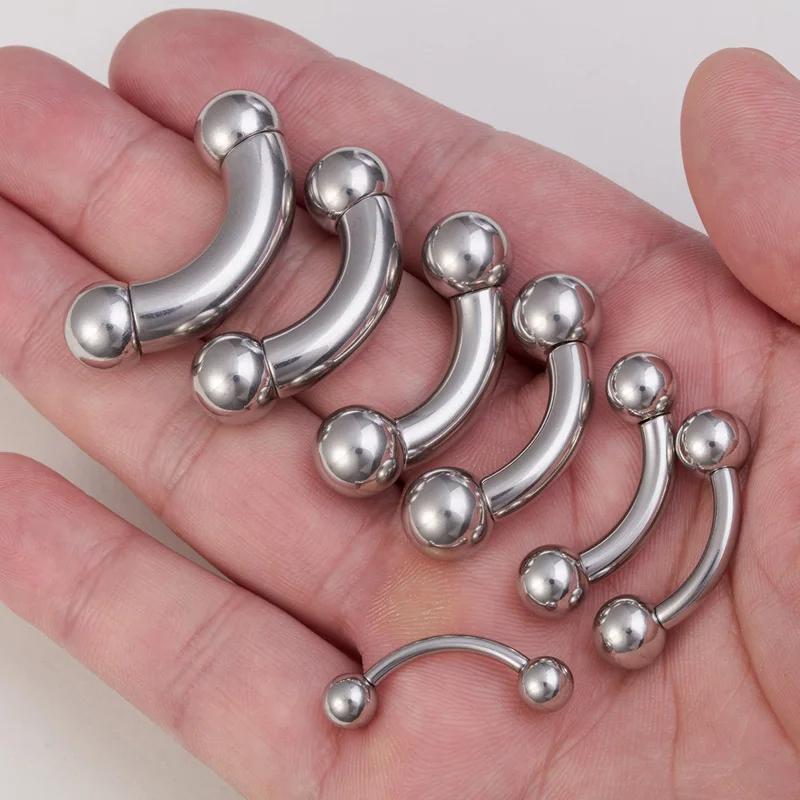 Nipple Bar Curved - 1 pieza de piercing de acero