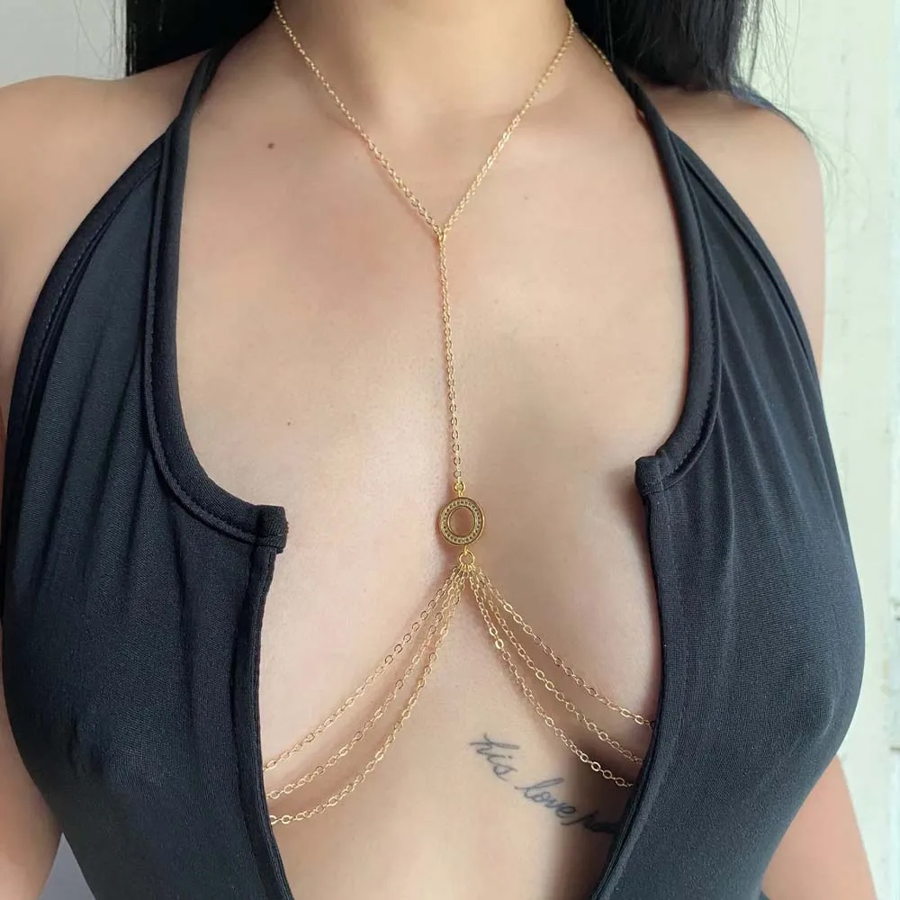Body Jewelry Nipple Chain - Cadenas redondas huecas para pezones, joyería