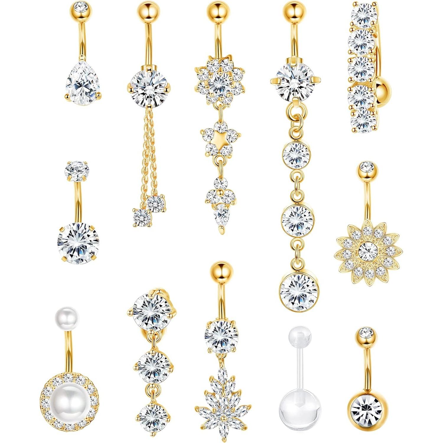 Body Piercing Quality Jewelry - Anillos para Ombligo Colgantes Elegantes y