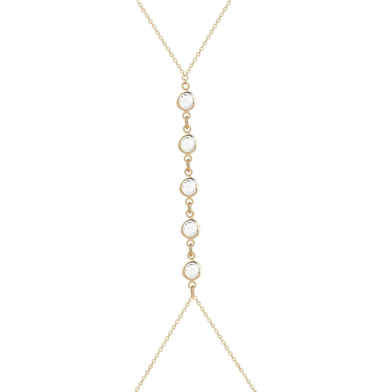 Body Jewelry For You - Cadena de cintura de cristal para