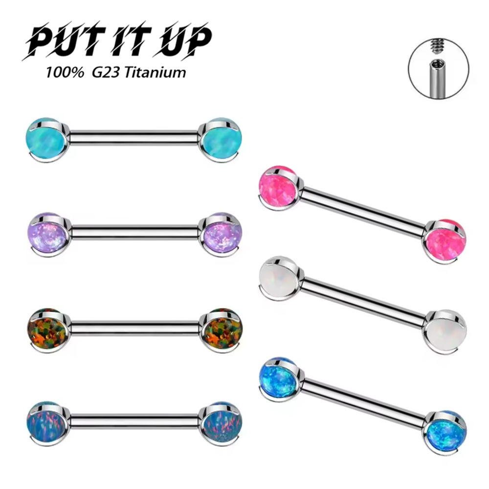 Body Piercing Quality Jewelry - F136 Titanio Dream Series Opal Ear