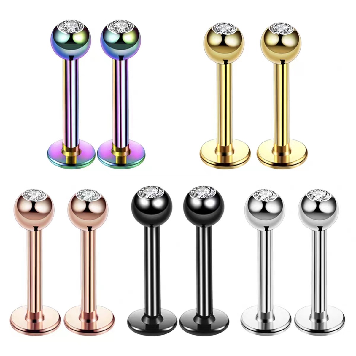 Body Jewelry Surgical Steel - Pendiente de acero quirúrgico 16G con
