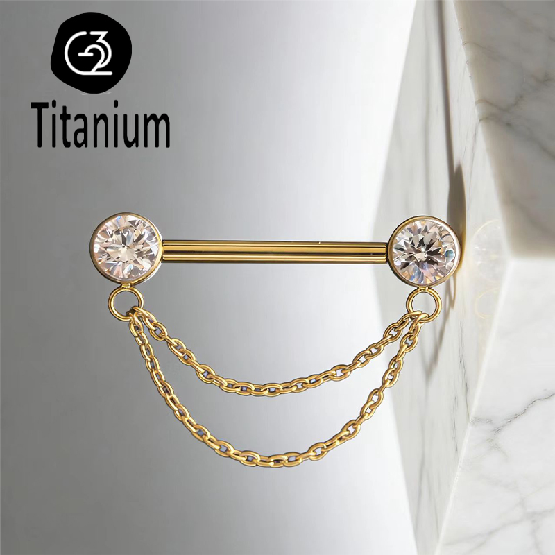 Body Jewelry Nipple Chain - Joyería para Piercing de Pezón de