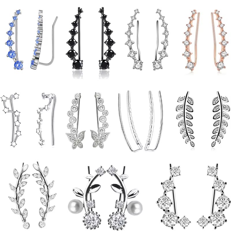 Body Piercing Quality Jewelry - Pendientes de circonita cúbica para mujer,