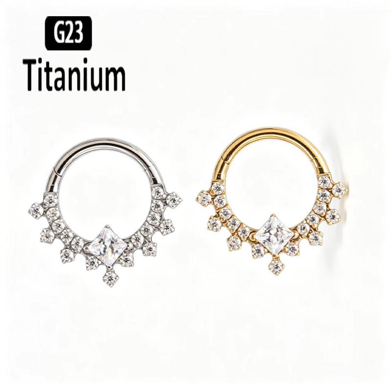 Body Piercing Quality Jewelry - Pendientes de titanio G23 de alta