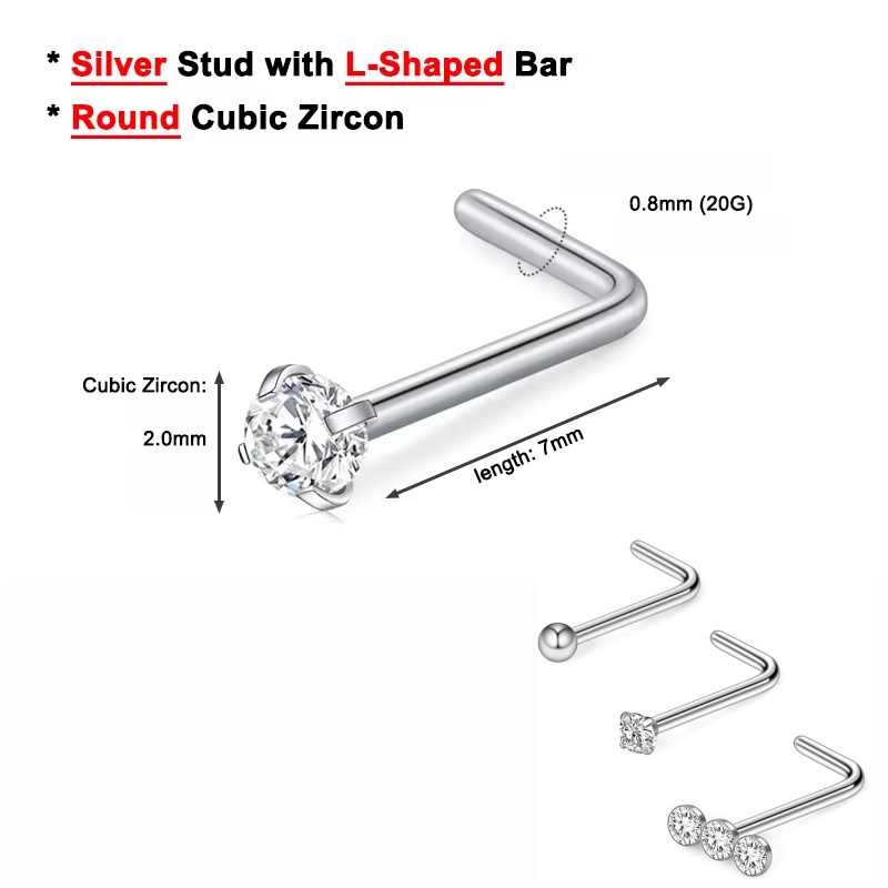 3 piezas de 20G, anillos de ac - Body Jewelry Surgical Steel reseña y precio