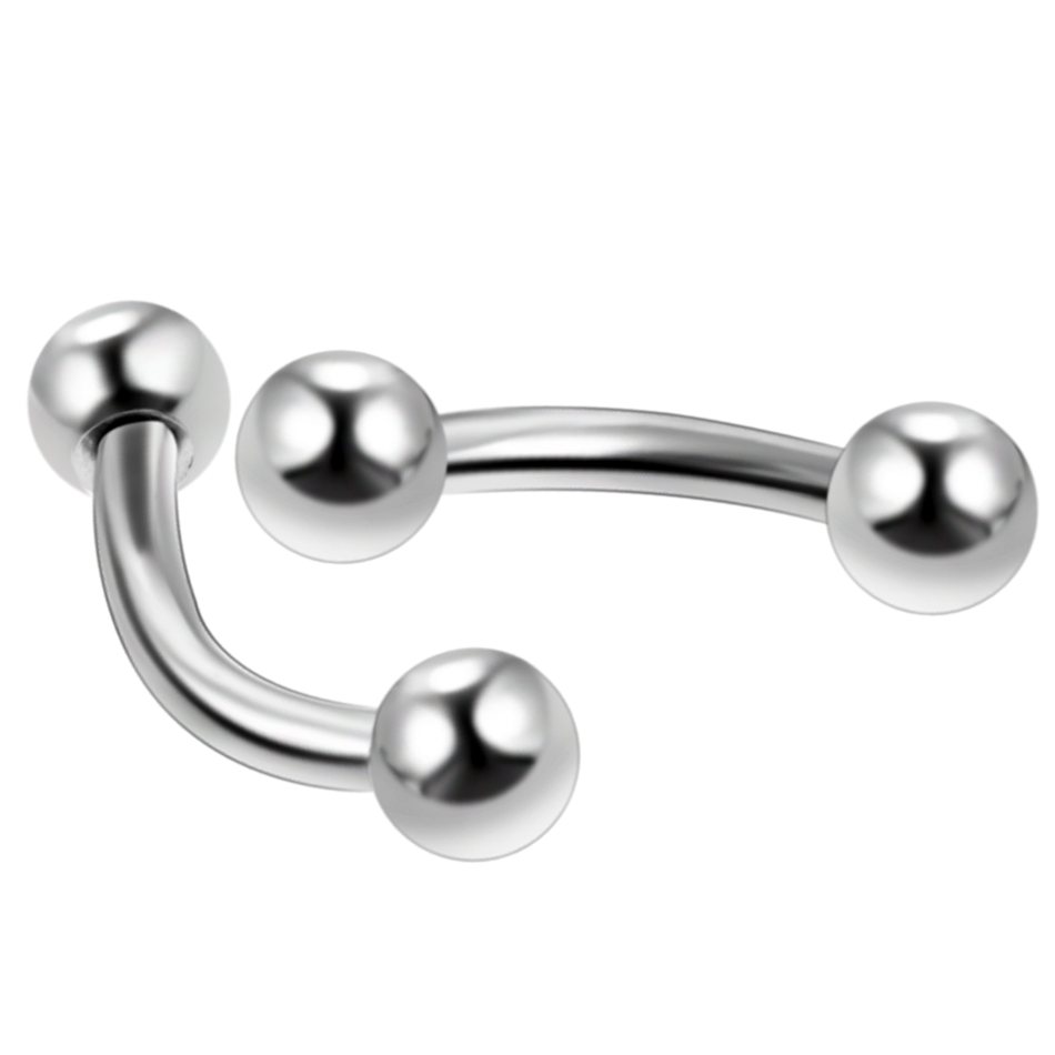10 unids/lote de acero para ce - Eyebrow Curved Barbell reseña y precio