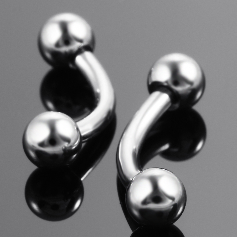 10 unids/lote de acero para ce - Eyebrow Curved Barbell reseña y precio
