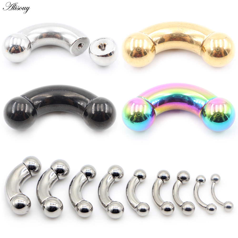Alisouy 1 ud. Piercing de acer - Nipple Bar Curved reseña y precio