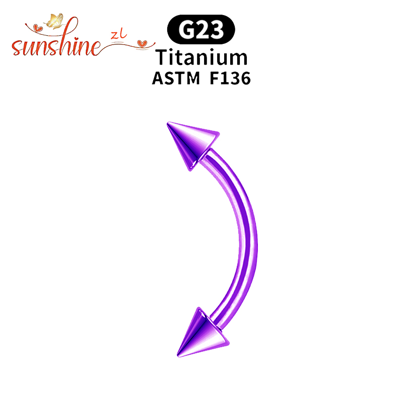 1 pieza G23 punta de titanio b - Eyebrow Curved Barbell reseña y precio