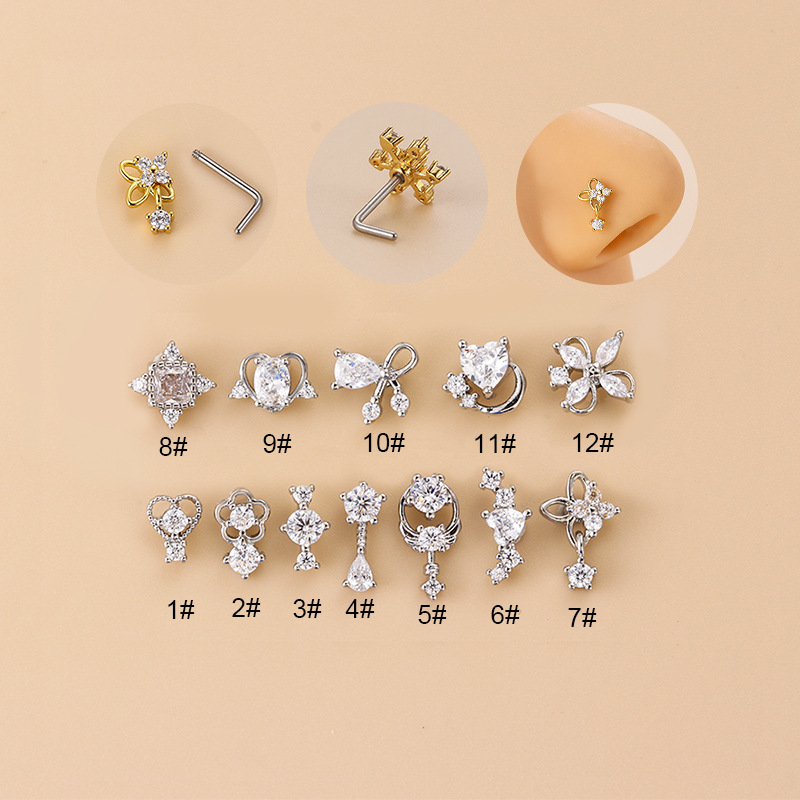 Piercing de Nariz en Forma de  - Body Jewelry Surgical Steel reseña y precio