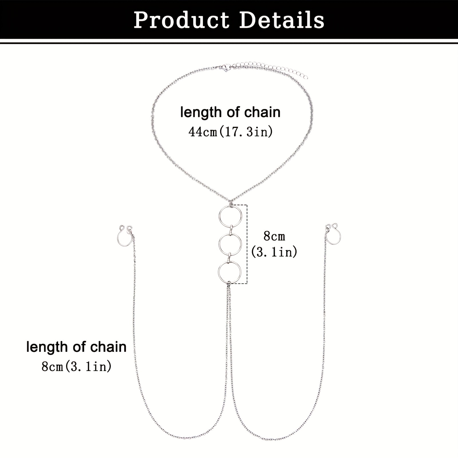 Anillo de pezón falso de acero - Body Jewelry Nipple Chain reseña y precio