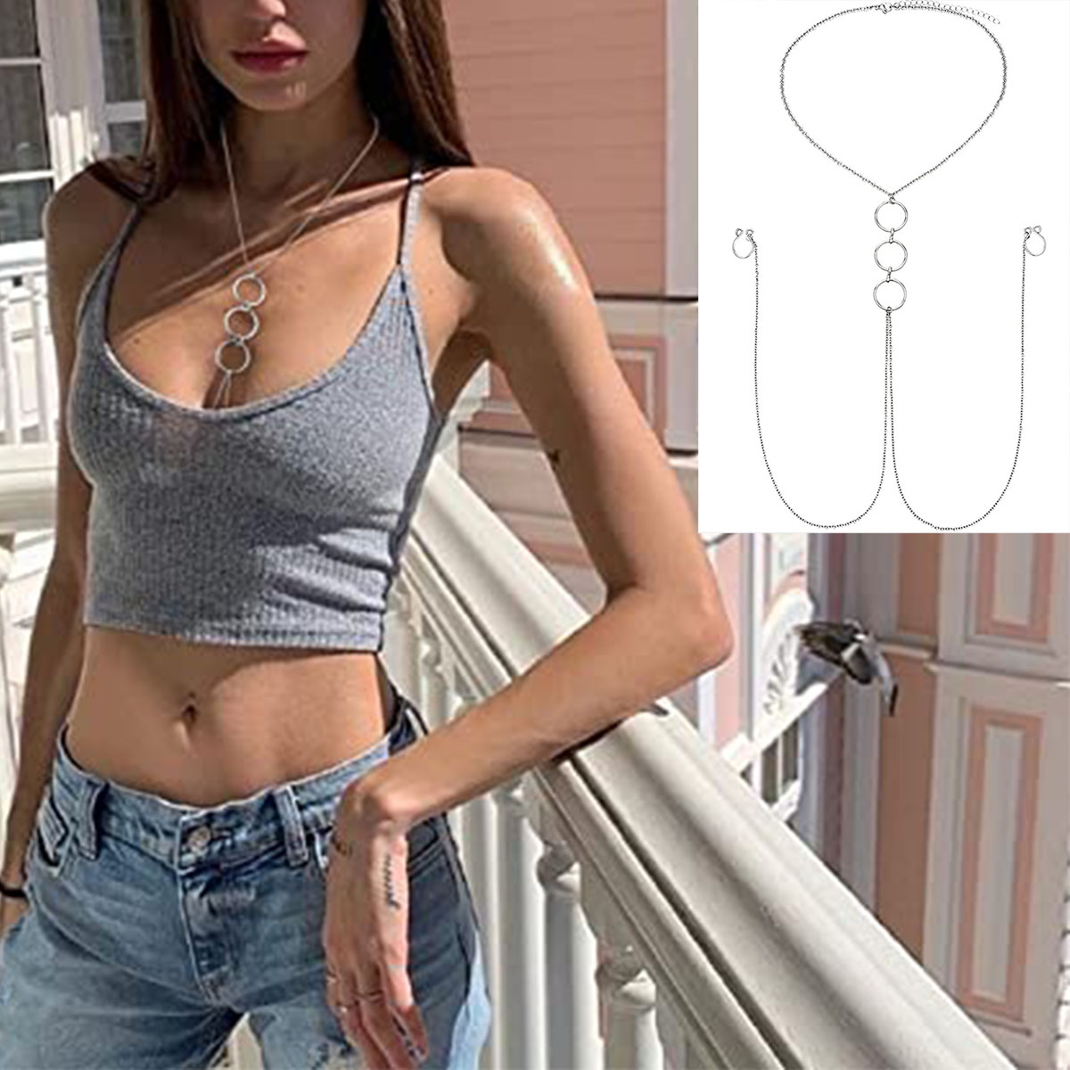 Anillo de pezón falso de acero - Body Jewelry Nipple Chain reseña y precio