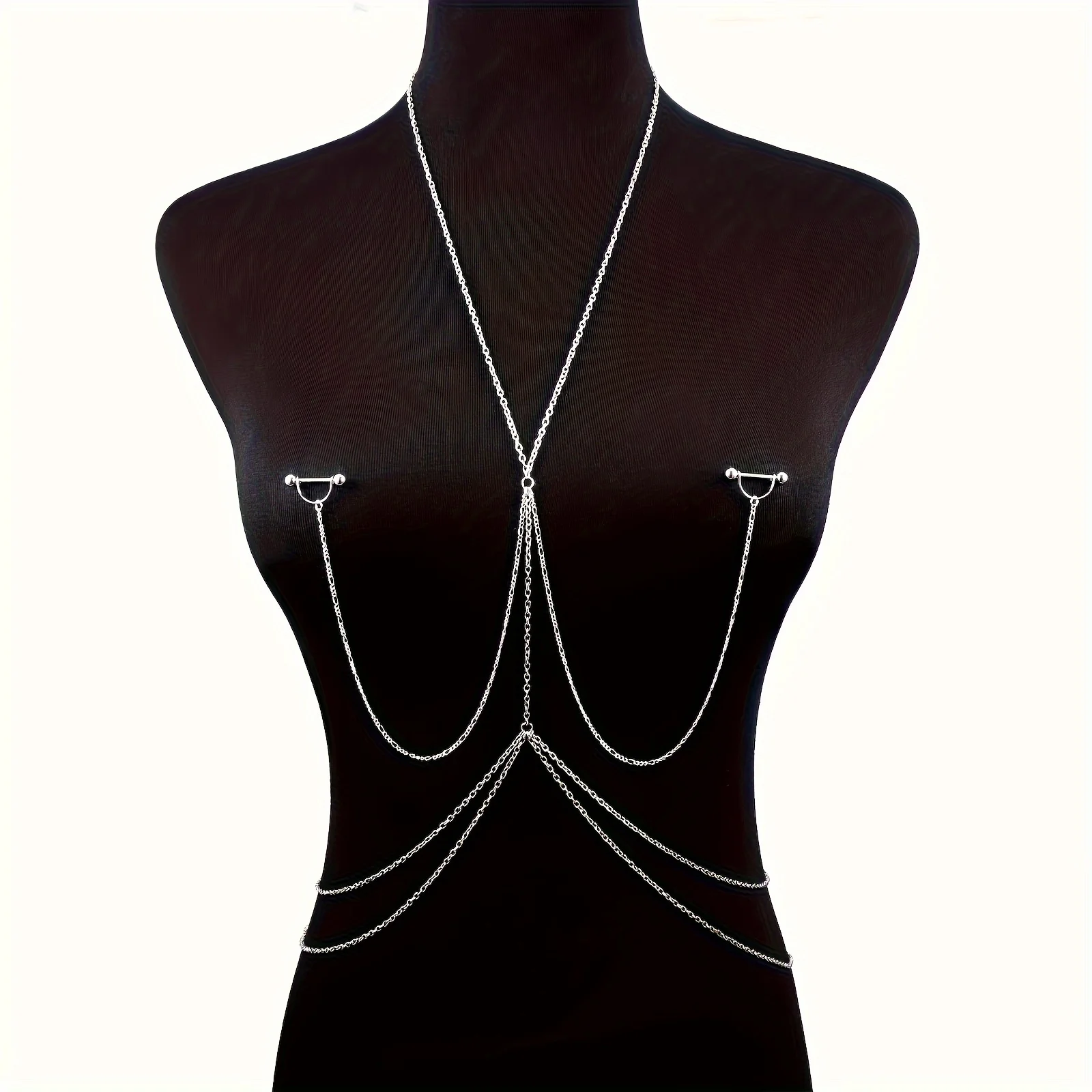 1 cadena para el cuerpo elegan - Body Jewelry Nipple Chain reseña y precio