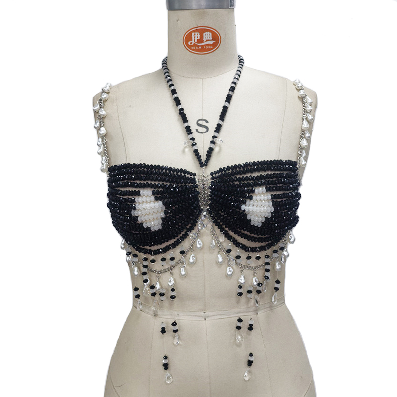 Cadena de cuerpo de cristal he - Body Jewelry Nipple Chain reseña y precio