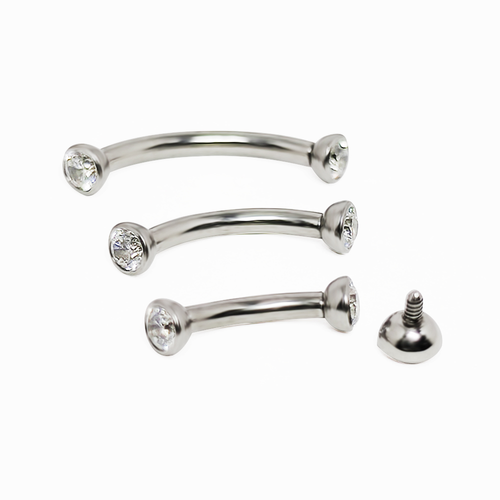 F136 Piercings de titanio para - Eyebrow Curved Barbell reseña y precio