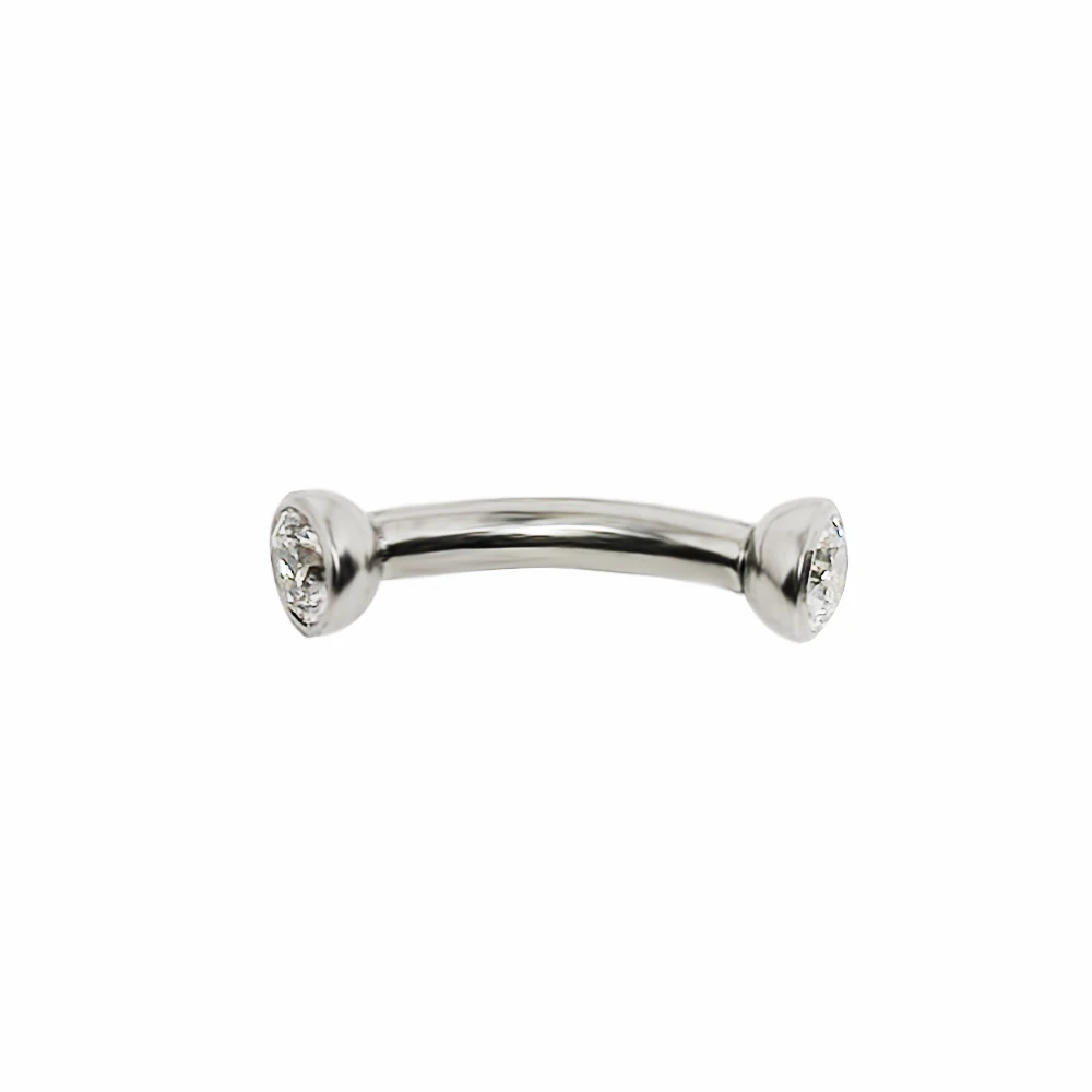 F136 Piercings de titanio para - Eyebrow Curved Barbell reseña y precio