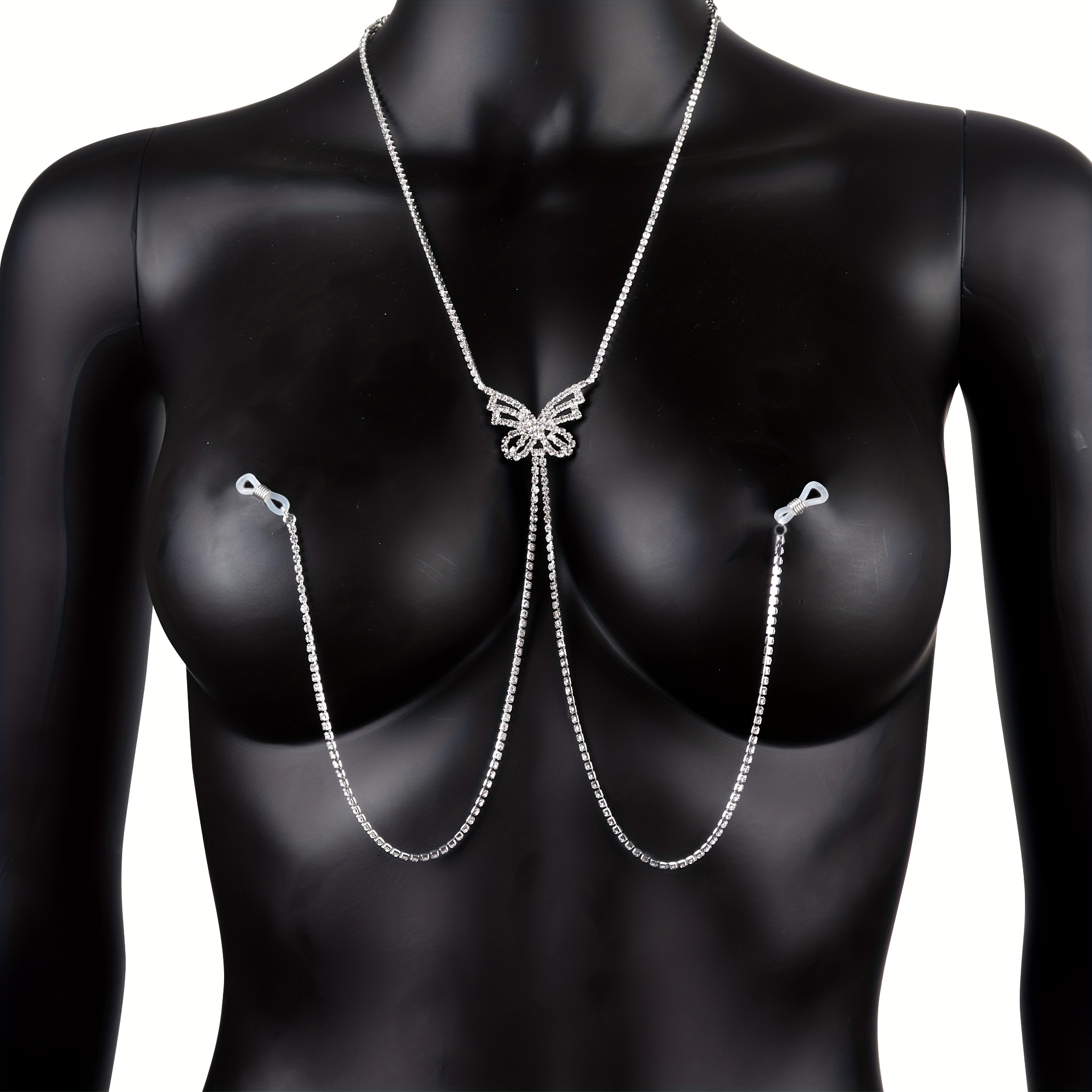 Cadena de cuerpo de diamantes  - Body Jewelry Nipple Chain reseña y precio