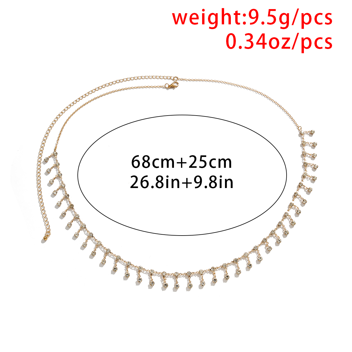 Cadena de cintura con borlas p - Body Jewelry By The Chain Gang reseña y precio
