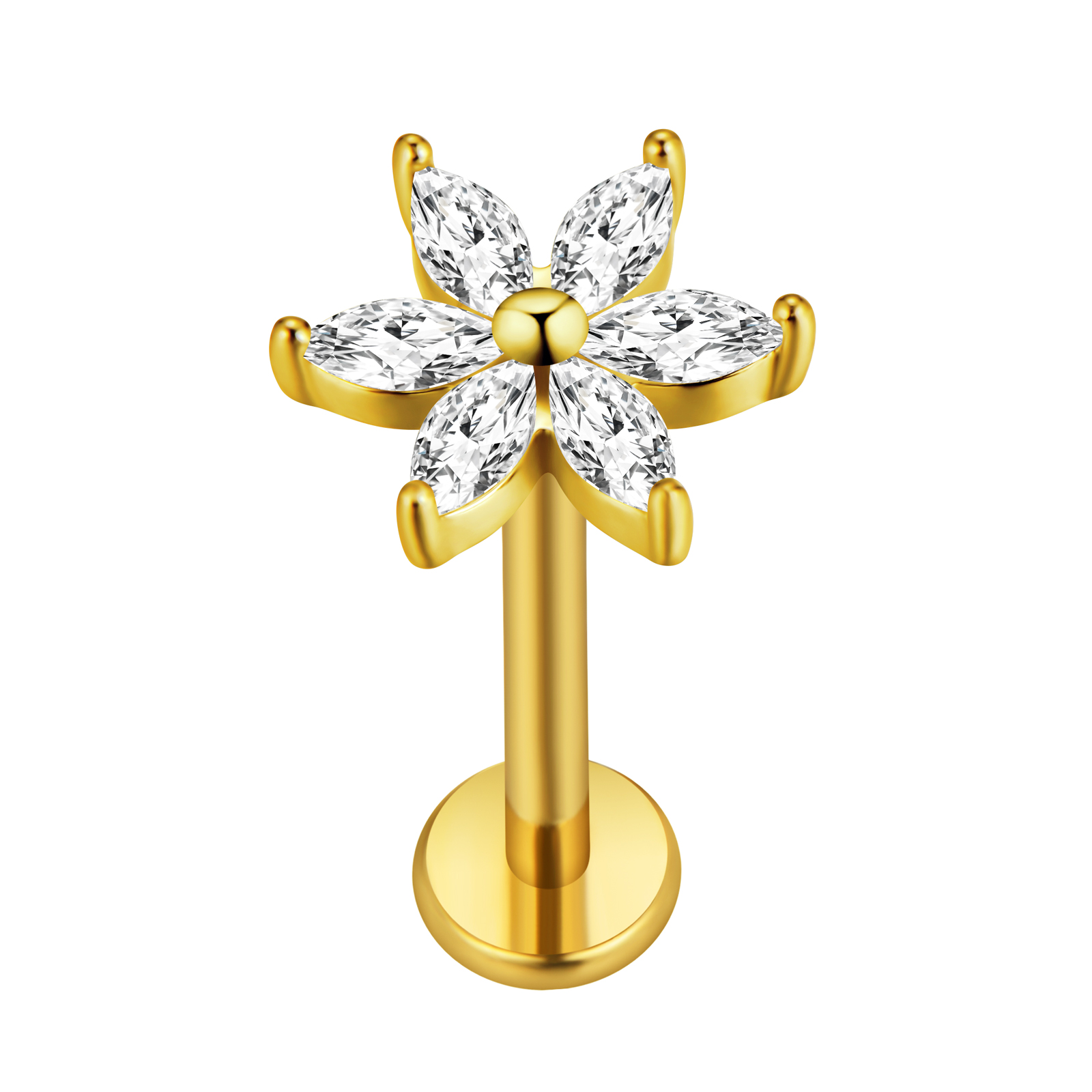 Piercing Labret de hoja de arc - Body Jewelry Surgical Steel reseña y precio
