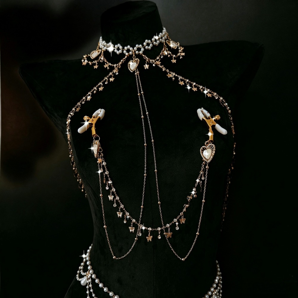 Cadena de cuerpo tipo garganti - Body Jewelry Nipple Chain reseña y precio