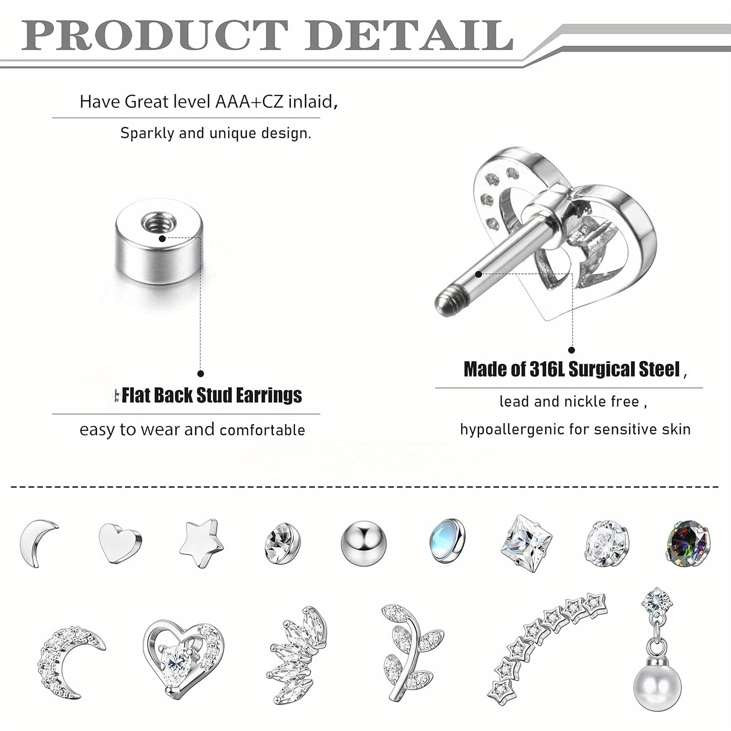 Drperfect-pendientes de acero  - Body Jewelry Surgical Steel reseña y precio