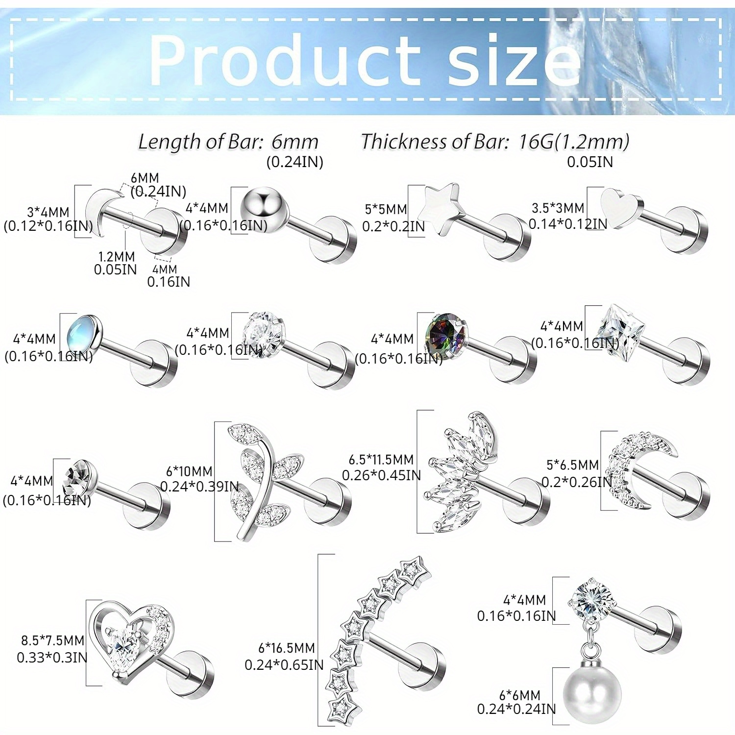 Drperfect-pendientes de acero  - Body Jewelry Surgical Steel reseña y precio