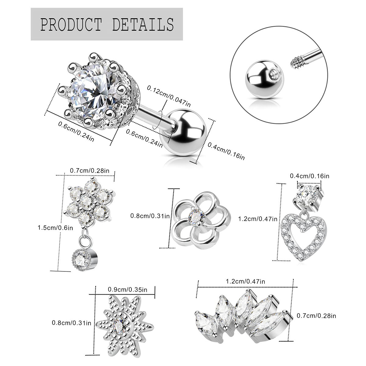 Pendientes de acero quirúrgico - Body Jewelry Surgical Steel reseña y precio