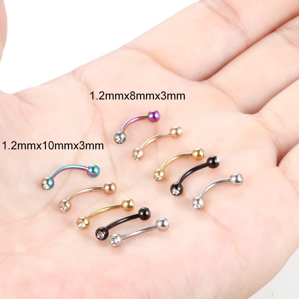 piercing ceja Piercing de cris - Eyebrow Curved Barbell reseña y precio