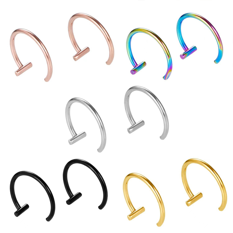 Pendientes de aro abierto de a - Body Jewelry Surgical Steel reseña y precio