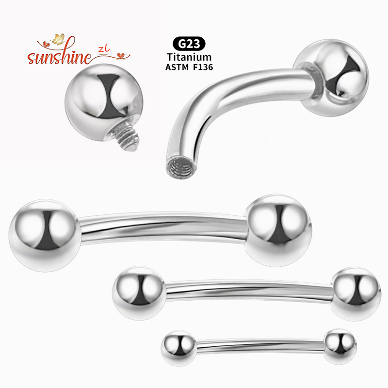 2 uds hilo interno G23 titanio - Eyebrow Curved Barbell reseña y precio