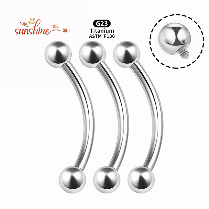 2 uds hilo interno G23 titanio - Eyebrow Curved Barbell reseña y precio