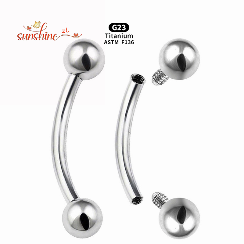 2 uds hilo interno G23 titanio - Eyebrow Curved Barbell reseña y precio