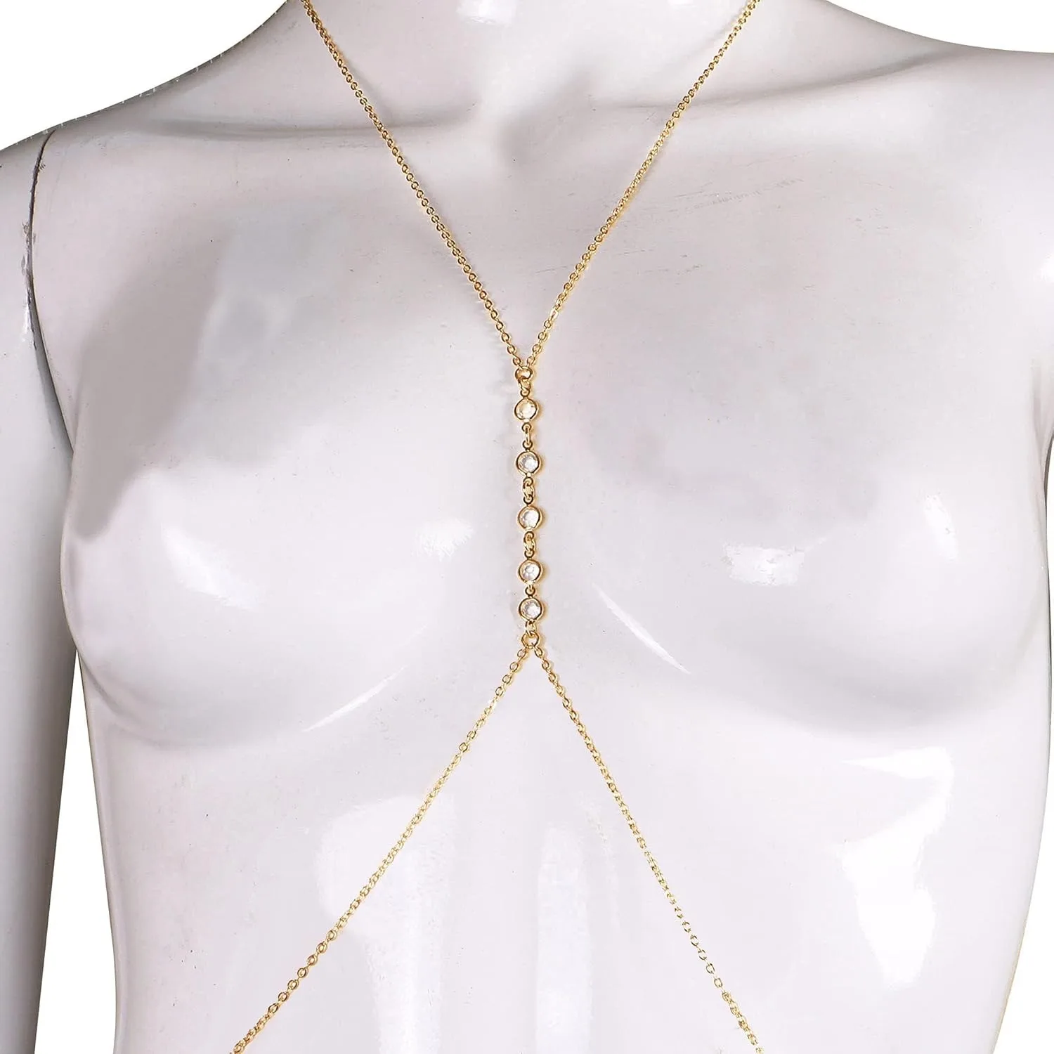 Cadena de cintura de cristal p - Body Jewelry For You reseña y precio
