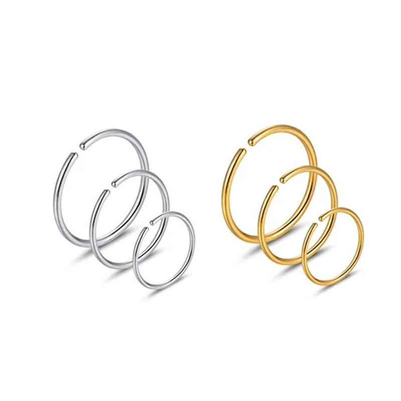 Lote de 6 Anillos Hipoalergéni - Body Jewelry Surgical Steel reseña y precio