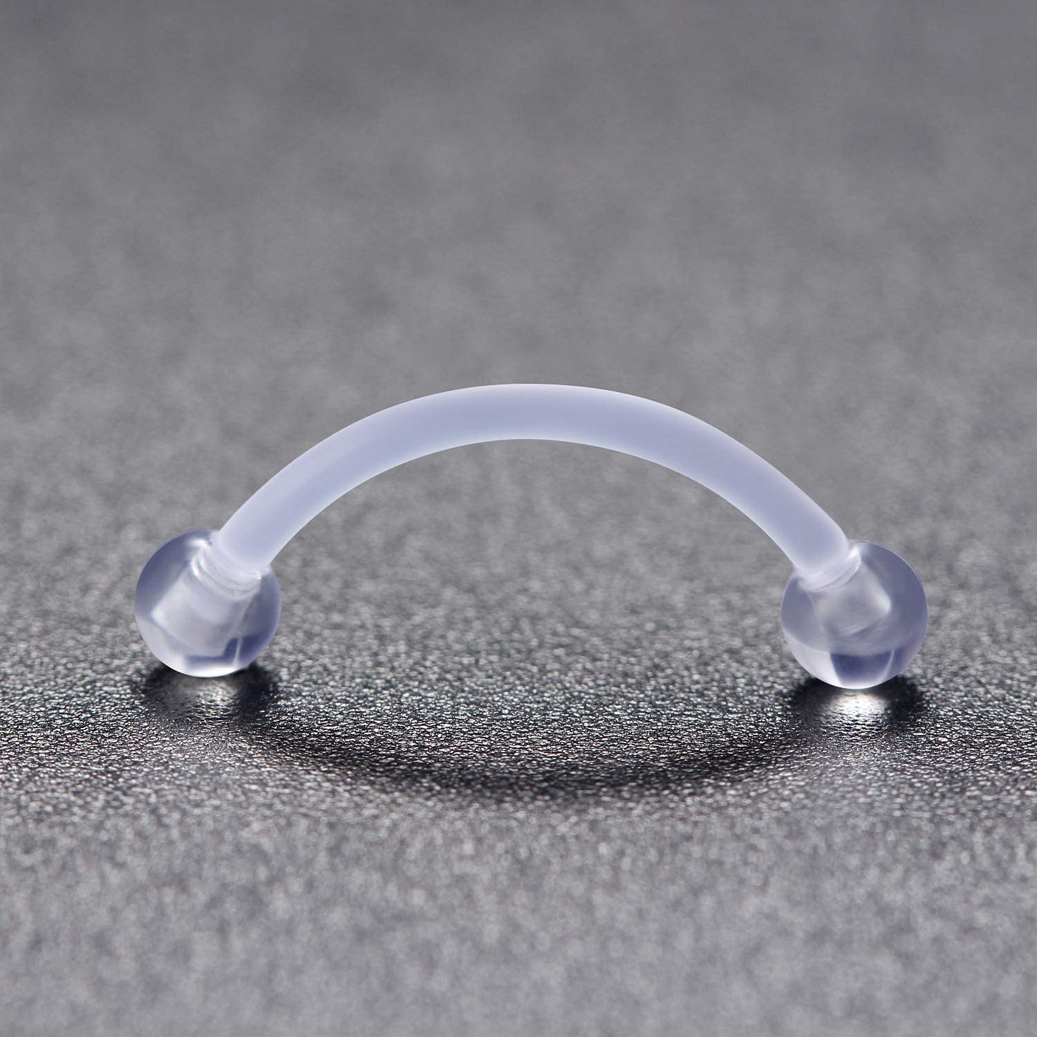 16G acrílico transparente Biof - Eyebrow Curved Barbell reseña y precio