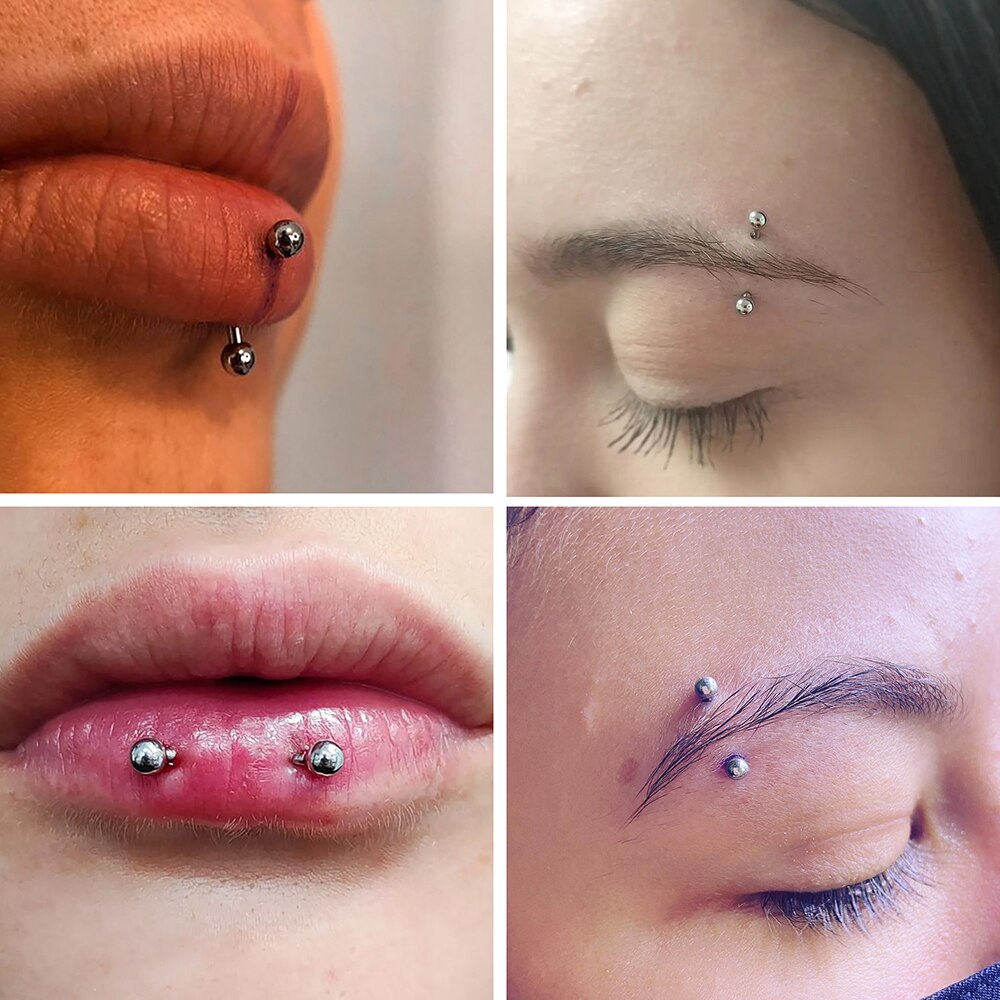 Piercing de titanio con barra  - Eyebrow Curved Barbell reseña y precio