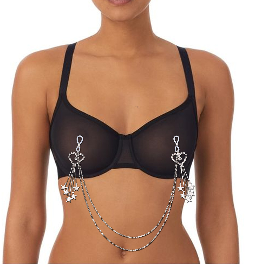 Stonefans borla estrella de ci - Body Jewelry Nipple Chain reseña y precio