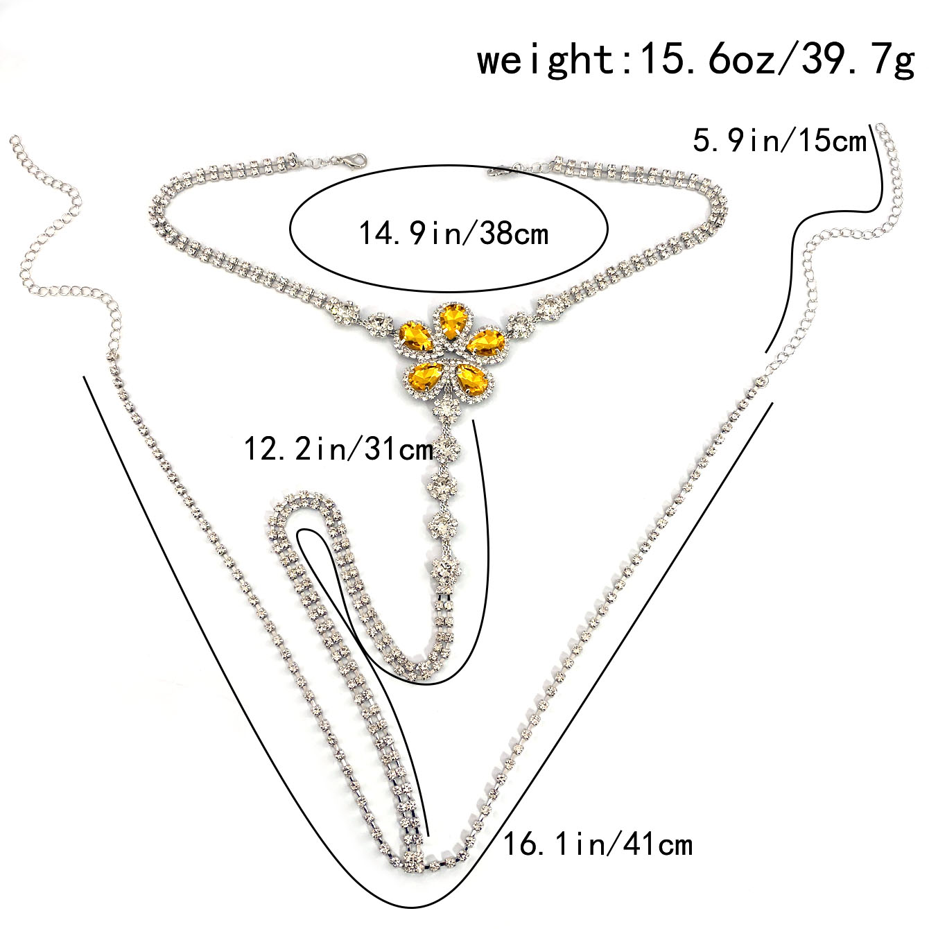 Conjunto de Tanga de diamantes - Body Jewelry For You reseña y precio