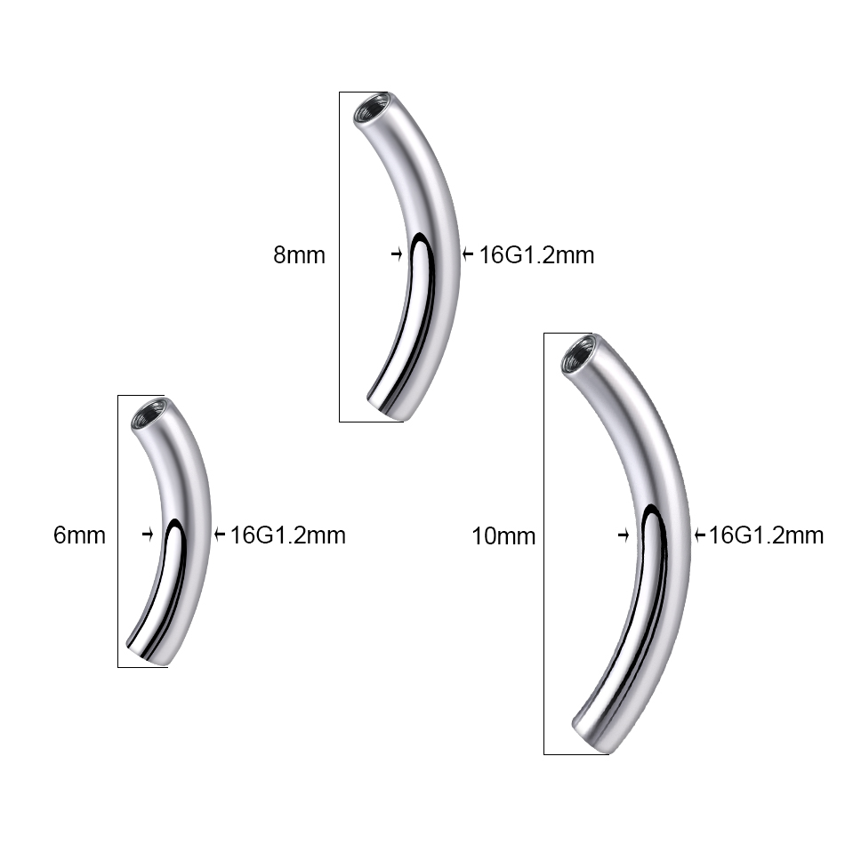 10 unids/set G23 piezas de bar - Eyebrow Curved Barbell reseña y precio