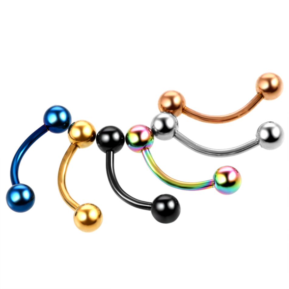 Lote de 2 uds de anillo para P - Eyebrow Curved Barbell reseña y precio