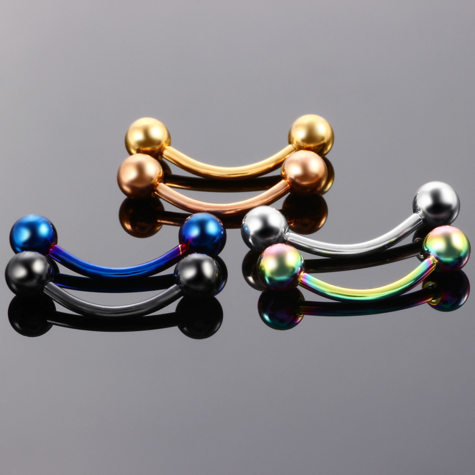 Lote de 2 uds de anillo para P - Eyebrow Curved Barbell reseña y precio