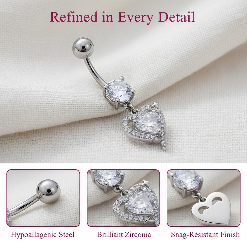 1 Pieza de Exquisito Anillo Co - Body Jewelry Surgical Steel reseña y precio