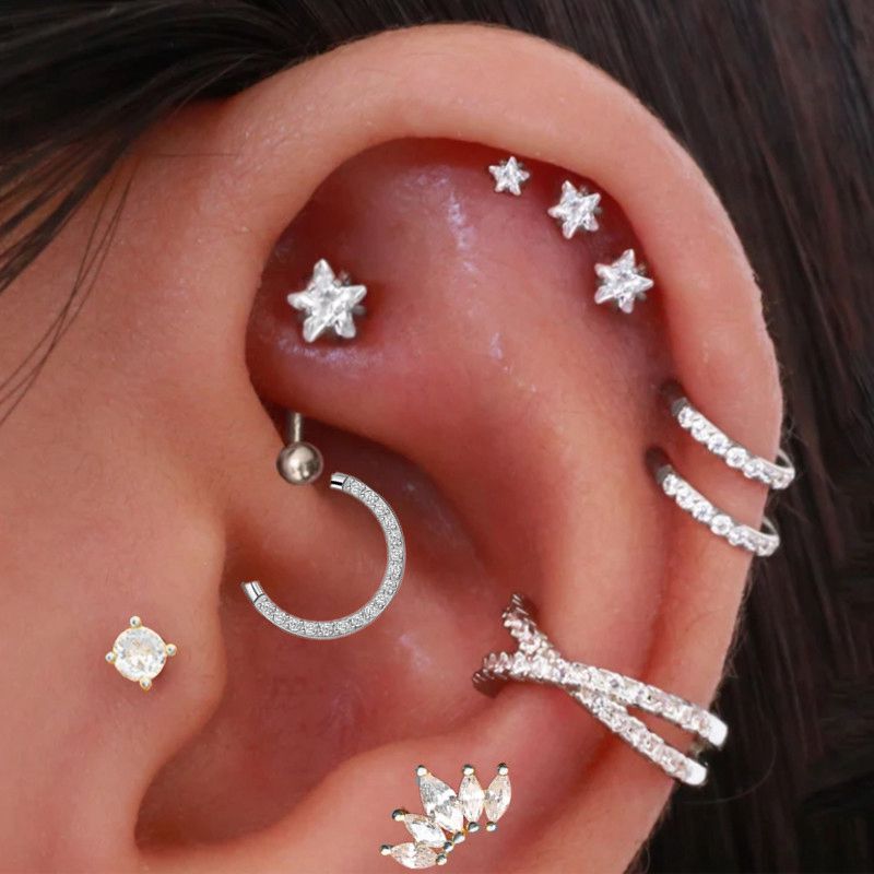 Pendientes de estrella con Pie - Body Jewelry Surgical Steel reseña y precio